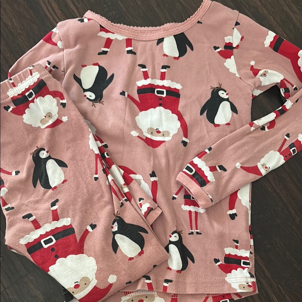 Carter's Pink and Red Pajama Set with Festive Holiday Print